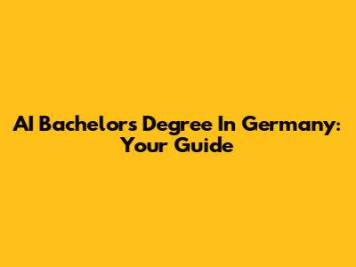 AI Bachelor's Degree In Germany: Your Guide