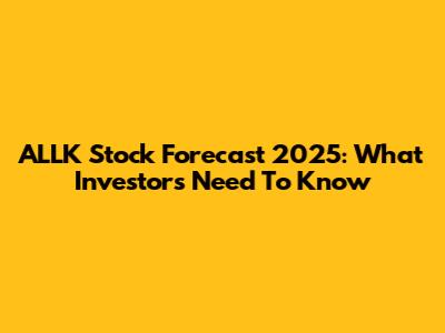 ALLK Stock Forecast 2025: What Investors Need To Know