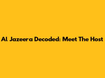 Al Jazeera Decoded: Meet The Host