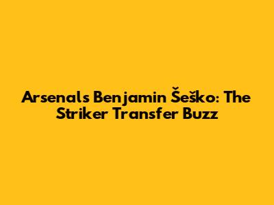 Arsenal's Benjamin Šeško: The Striker Transfer Buzz