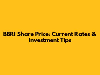 BBRI Share Price: Current Rates & Investment Tips
