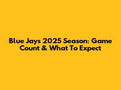Blue Jays 2025 Season: Game Count & What To Expect