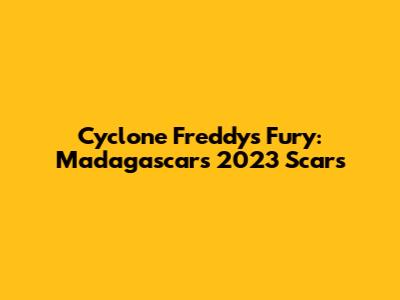Cyclone Freddy's Fury: Madagascar's 2023 Scars