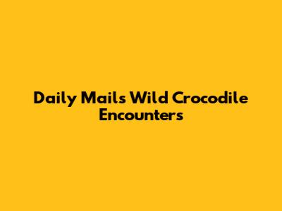 Daily Mail's Wild Crocodile Encounters