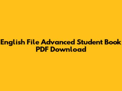English File Advanced Student Book PDF Download