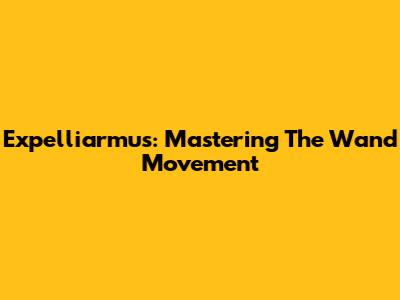 Expelliarmus: Mastering The Wand Movement