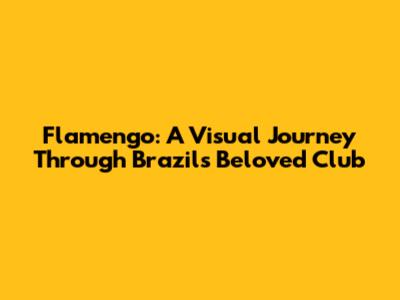 Flamengo: A Visual Journey Through Brazil's Beloved Club