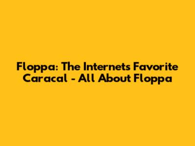 Floppa: The Internet's Favorite Caracal - All About Floppa