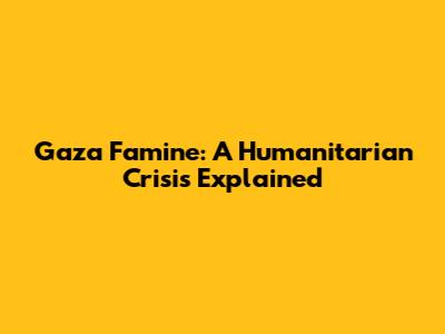 Gaza Famine: A Humanitarian Crisis Explained