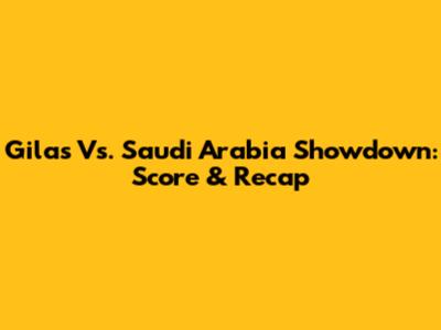 Gilas Vs. Saudi Arabia Showdown: Score & Recap