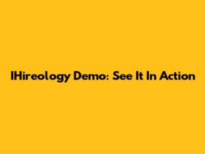 IHireology Demo: See It In Action
