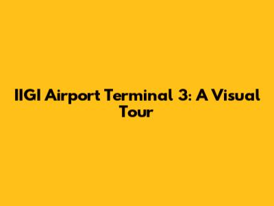 IIGI Airport Terminal 3: A Visual Tour