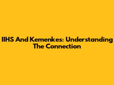IIHS And Kemenkes: Understanding The Connection