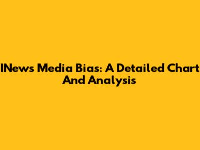 INews Media Bias: A Detailed Chart And Analysis