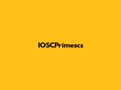 IOSCPrimesc's 