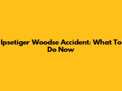 Ipsetiger Woodse Accident: What To Do Now