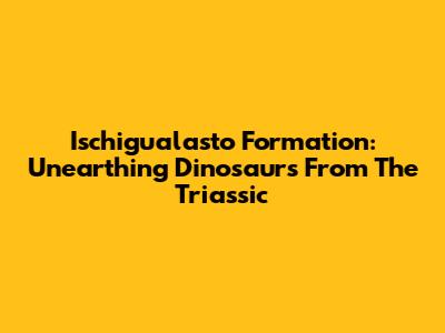 Ischigualasto Formation: Unearthing Dinosaurs From The Triassic
