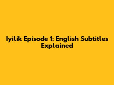 Iyilik Episode 1: English Subtitles Explained