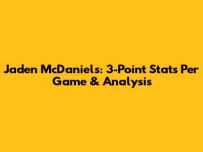Jaden McDaniels: 3-Point Stats Per Game & Analysis