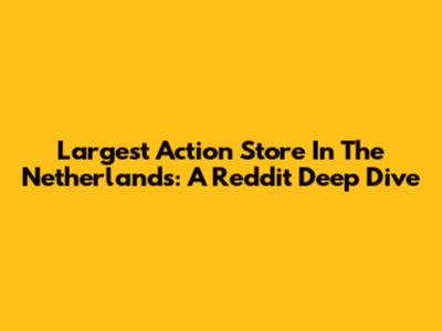 Largest Action Store In The Netherlands: A Reddit Deep Dive