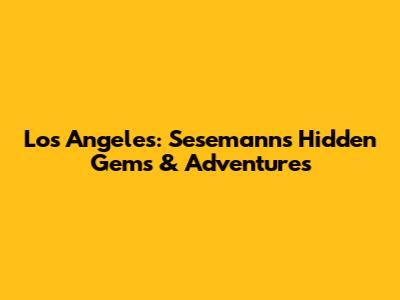 Los Angeles: Sesemann's Hidden Gems & Adventures
