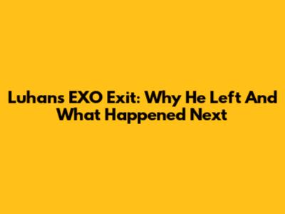 Luhan's EXO Exit: Why He Left And What Happened Next