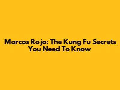 Marcos Rojo: The Kung Fu Secrets You Need To Know