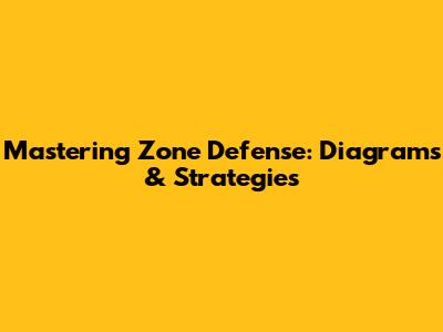 Mastering Zone Defense: Diagrams & Strategies