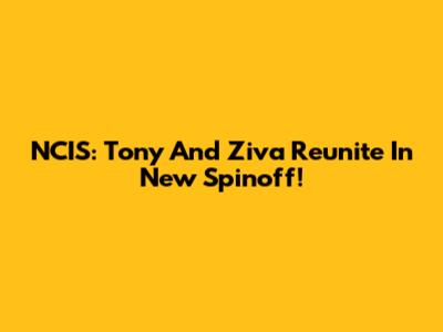 NCIS: Tony And Ziva Reunite In New Spinoff!