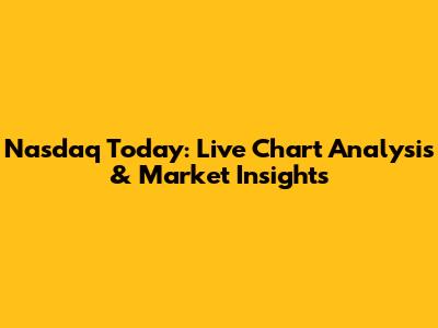 Nasdaq Today: Live Chart Analysis & Market Insights