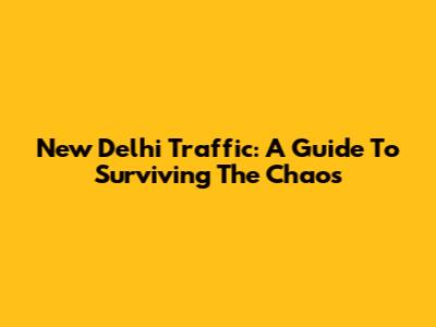 New Delhi Traffic: A Guide To Surviving The Chaos