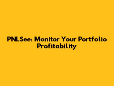 PNLSee: Monitor Your Portfolio Profitability
