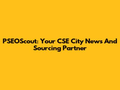 PSEOScout: Your CSE City News And Sourcing Partner