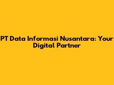 PT Data Informasi Nusantara: Your Digital Partner
