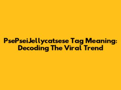 PsePseiJellycatsese Tag Meaning: Decoding The Viral Trend
