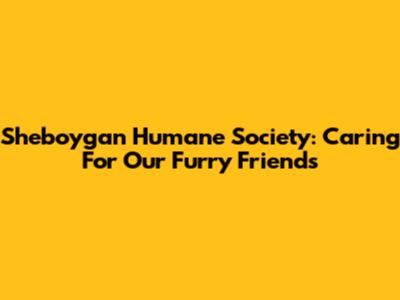 Sheboygan Humane Society: Caring For Our Furry Friends