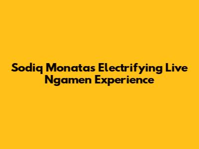 Sodiq Monata's Electrifying Live Ngamen Experience
