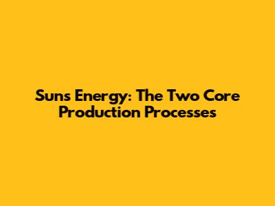 Sun's Energy: The Two Core Production Processes