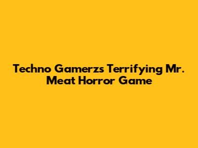 Techno Gamerz's Terrifying Mr. Meat Horror Game