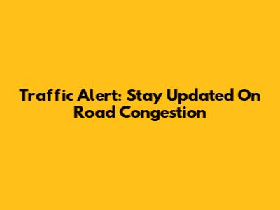 Traffic Alert: Stay Updated On Road Congestion