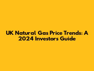 UK Natural Gas Price Trends: A 2024 Investor's Guide