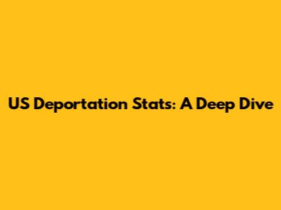 US Deportation Stats: A Deep Dive