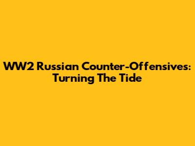 WW2 Russian Counter-Offensives: Turning The Tide