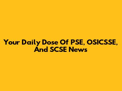 Your Daily Dose Of PSE, OSICSSE, And SCSE News