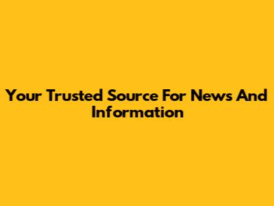 Your Trusted Source For News And Information