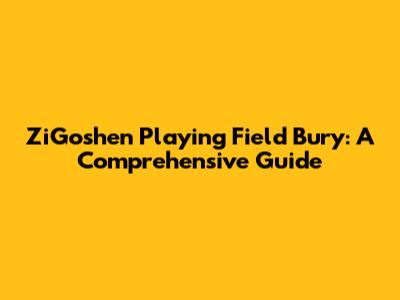 ZiGoshen Playing Field Bury: A Comprehensive Guide